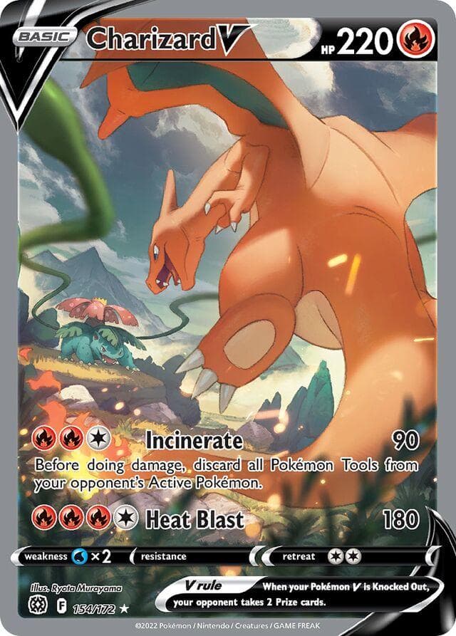Charizard V #154 Pokemon Brilliant Stars